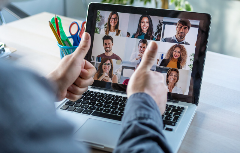 Virtual team meeting